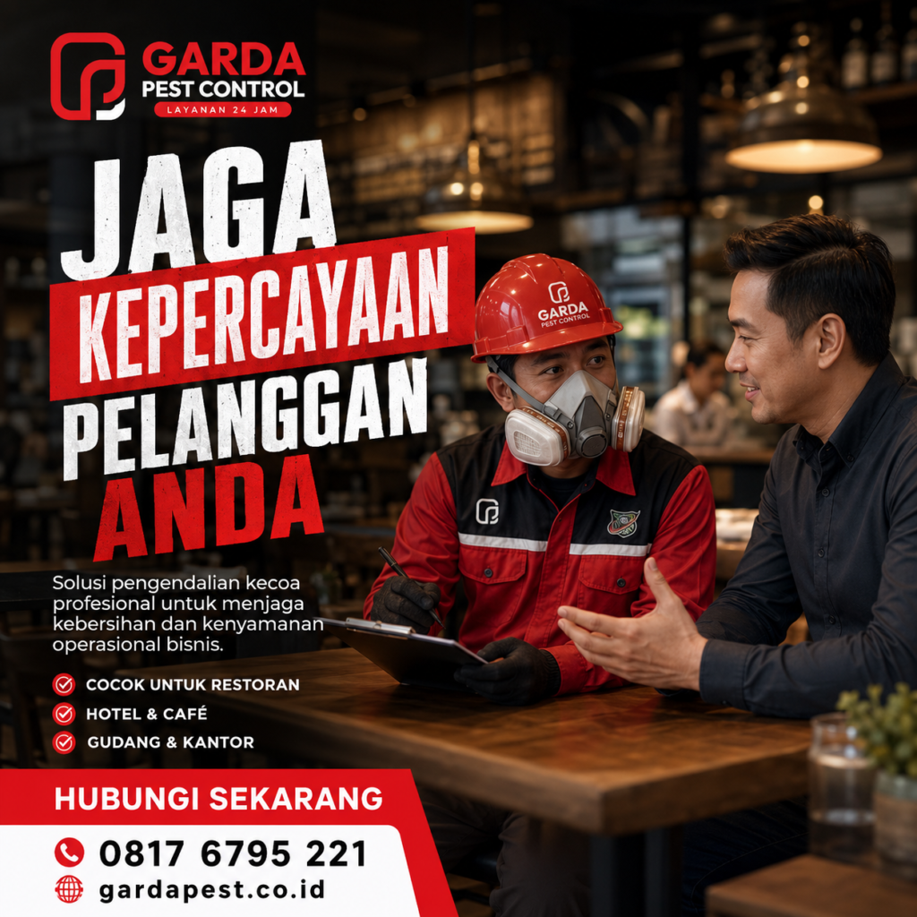 Jasa Pembasmi Kecoa Profesional Bergaransi