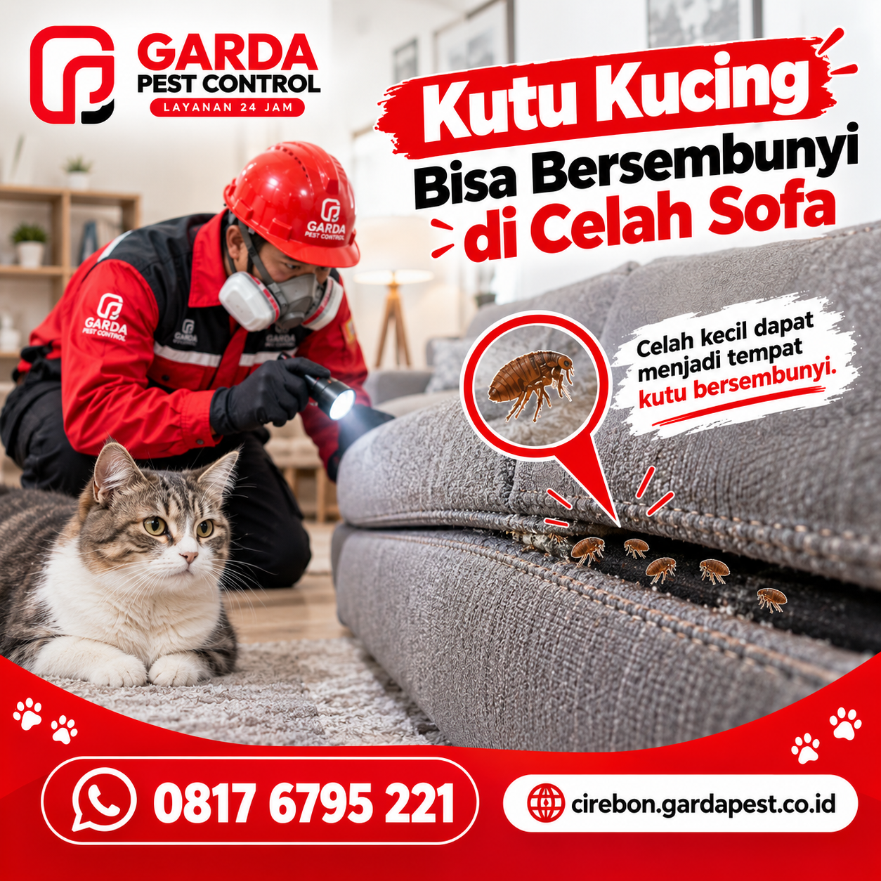 Biaya Jasa Pembasmi Kutu Kucing di Cirebon: Panduan Tarif dan Penanganan Tuntas
